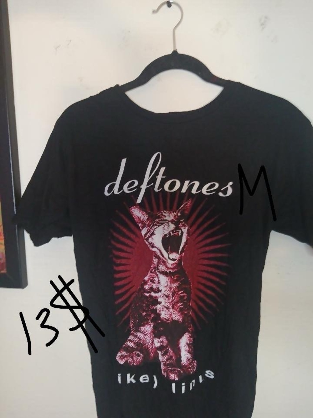 Deftones Short Sleeve Band Tee - Black with Red Graphic